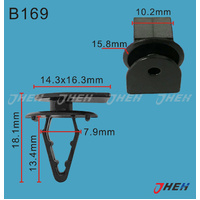 B169 Car Trim Clips 10 Pcs in 1 Pack Fits Honda Models