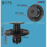 B173 Car Trim Clips 10 Pcs in 1 Pack Fits Honda Models