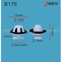 B176 Car Trim Clips 10 Pcs in 1 Pack Fits Honda Models