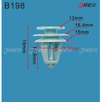 B198 Car Trim Clips 10 Pcs in 1 Pack Fits Honda Models