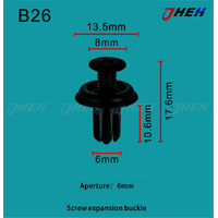 B26 Car Trim Clips 10 Pcs in 1 Pack Fits Honda Models