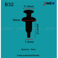 B32 Car Trim Clips 10 Pcs in 1 Pack Fits Honda Models