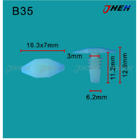 B35 Car Trim Clips 10 Pcs in 1 Pack Fits Honda Models