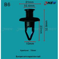 B6 Car Trim Clips 10 Pcs in 1 Pack Fits Honda Models