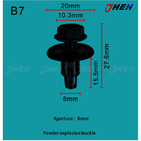 B7 Car Trim Clips 10 Pcs in 1 Pack Fits Honda Models