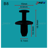 B8 Car Trim Clips 10 Pcs in 1 Pack Fits Honda Models