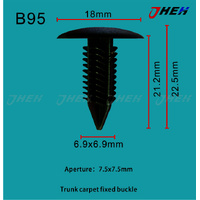 B95 Car Trim Clips 10 Pcs in 1 Pack Fits Honda Models