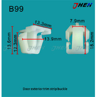 B99 Car Trim Clips 10 Pcs in 1 Pack Fits Honda Models