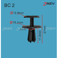 BC2 Car Trim Clips 10 Pcs in 1 Pack Fits Mercedes-Benz Models