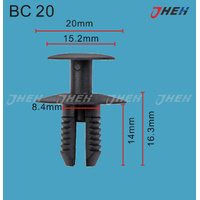 BC20 Car Trim Clips 10 Pcs in 1 Pack Fits Mercedes-Benz Models