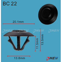 BC22 Car Trim Clips 10 Pcs in 1 Pack Fits Mercedes-Benz Models