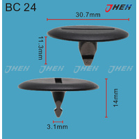BC24 Car Trim Clips 10 Pcs in 1 Pack Fits Mercedes-Benz Models