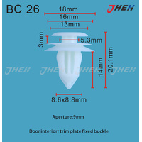 BC26 Car Trim Clips 10 Pcs in 1 Pack Fits Mercedes-Benz Models