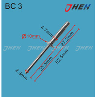 BC3 Auto Blind Rivets 5 Pcs in 1 Pack Fits Mercedes-Benz Models