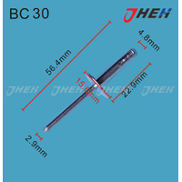 BC30 Auto Blind Rivets 5 Pcs in 1 Pack Fits Mercedes-Benz Models