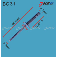BC31 Auto Blind Rivets 5 Pcs in 1 Pack Fits Mercedes-Benz Models
