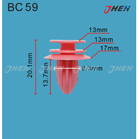 BC59 Car Trim Clips 10 Pcs in 1 Pack Fits Mercedes-Benz Models