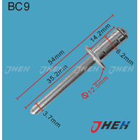 BC9 Auto Blind Rivets 5 Pcs in 1 Pack Fits Mercedes-Benz Models