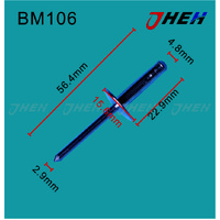BM106 Auto Blind Rivets 10 Pcs in 1 Pack Fits BMW Models