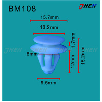 BM108 Car Trim Clips 10 Pcs in 1 Pack Fits BMW Models