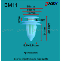 BM11 Car Trim Clips 10 Pcs in 1 Pack Fits BMW Models