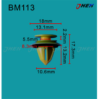 BM113 Car Trim Clips 10 Pcs in 1 Pack Fits BMW Models