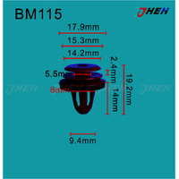 BM115 Car Trim Clips 10 Pcs in 1 Pack Fits BMW Models