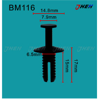 BM116 Car Trim Clips 10 Pcs in 1 Pack Fits BMW Models