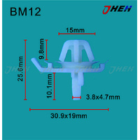 BM12 Car Trim Clips 10 Pcs in 1 Pack Fits BMW Models