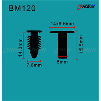 BM120 Car Trim Clips 10 Pcs in 1 Pack Fits BMW Models