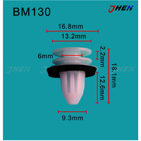 BM130 Car Trim Clips 10 Pcs in 1 Pack Fits BMW Models