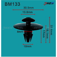 BM133 Car Trim Clips 10 Pcs in 1 Pack Fits BMW Models