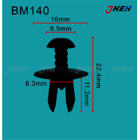 BM140 Car Trim Clips 10 Pcs in 1 Pack Fits BMW Models