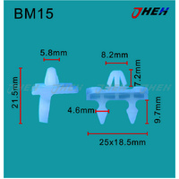 BM15 Car Trim Clips 10 Pcs in 1 Pack Fits BMW Models