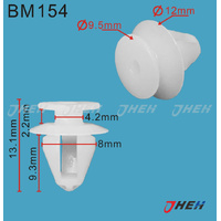 BM154 Car Trim Clips 10 Pcs in 1 Pack Fits BMW Models