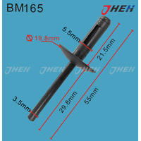 BM165 Auto Blind Rivets 10 Pcs in 1 Pack Fits BMW Models