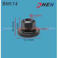 BM174 Auto Flange Nuts 10 Pcs in 1 Pack Fits BMW Models