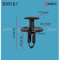 BM181 Car Trim Clips 10 Pcs in 1 Pack Fits BMW Models