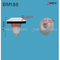 BM186 Car Trim Clips 10 Pcs in 1 Pack Fits BMW Models