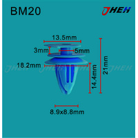 BM20 Car Trim Clips 10 Pcs in 1 Pack Fits BMW Models