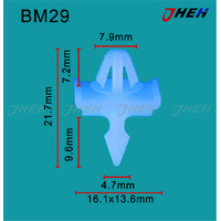 BM29 Car Trim Clips 10 Pcs in 1 Pack Fits BMW Models