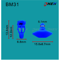 BM31 Car Trim Clips 10 Pcs in 1 Pack Fits BMW Models