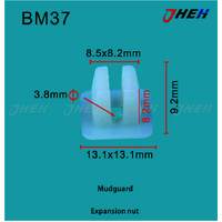 BM37 Car Trim Clips 10 Pcs in 1 Pack Fits BMW Models