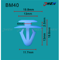 BM40 Car Trim Clips 10 Pcs in 1 Pack Fits BMW Models