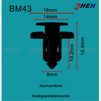 BM43 Car Trim Clips 10 Pcs in 1 Pack Fits BMW Models