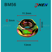 BM56 Auto Flange Nuts 10 Pcs in 1 Pack Fits BMW Models