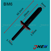 BM6 Auto Blind Rivets 10 Pcs in 1 Pack Fits BMW Models
