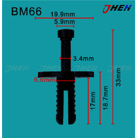 BM66 Car Trim Clips 10 Pcs in 1 Pack Fits BMW Models