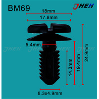 BM69 Car Trim Clips 10 Pcs in 1 Pack Fits BMW Models