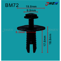 BM72 Car Trim Clips 10 Pcs in 1 Pack Fits BMW Models
